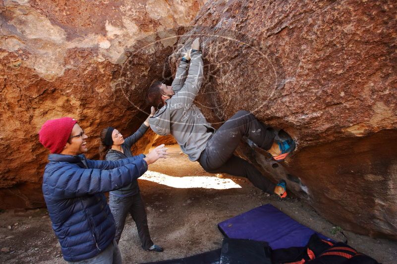 Bouldering in Hueco Tanks on 12/06/2019 with Blue Lizard Climbing and Yoga

Filename: SRM_20191206_1031260.jpg
Aperture: f/4.5
Shutter Speed: 1/250
Body: Canon EOS-1D Mark II
Lens: Canon EF 16-35mm f/2.8 L