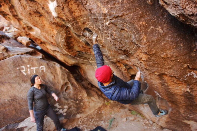 Bouldering in Hueco Tanks on 12/06/2019 with Blue Lizard Climbing and Yoga

Filename: SRM_20191206_1039040.jpg
Aperture: f/2.8
Shutter Speed: 1/250
Body: Canon EOS-1D Mark II
Lens: Canon EF 16-35mm f/2.8 L