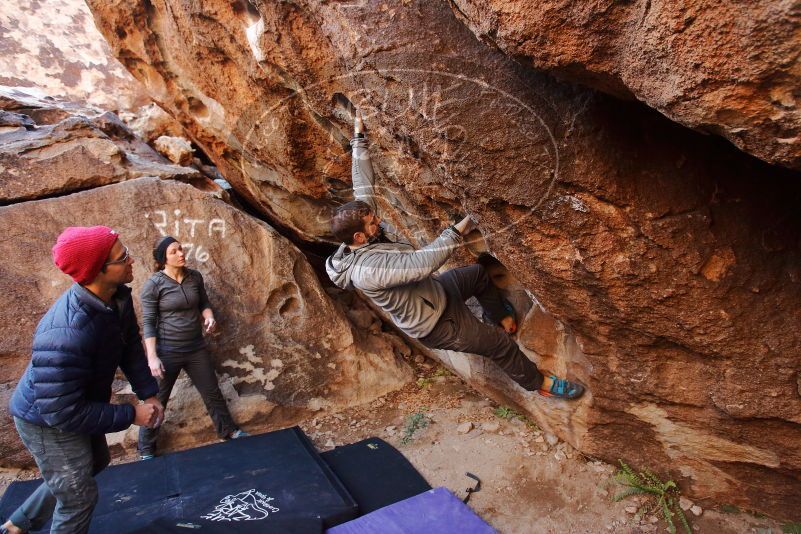 Bouldering in Hueco Tanks on 12/06/2019 with Blue Lizard Climbing and Yoga

Filename: SRM_20191206_1041191.jpg
Aperture: f/3.5
Shutter Speed: 1/250
Body: Canon EOS-1D Mark II
Lens: Canon EF 16-35mm f/2.8 L