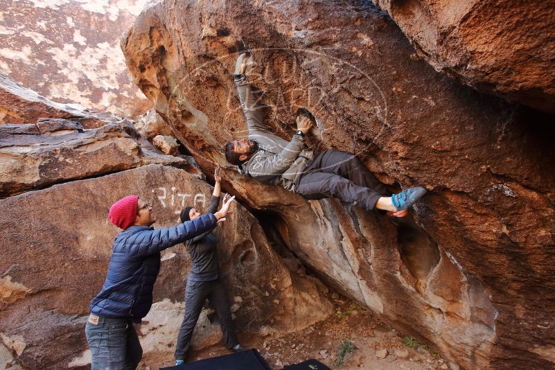 Bouldering in Hueco Tanks on 12/06/2019 with Blue Lizard Climbing and Yoga

Filename: SRM_20191206_1041250.jpg
Aperture: f/4.5
Shutter Speed: 1/200
Body: Canon EOS-1D Mark II
Lens: Canon EF 16-35mm f/2.8 L