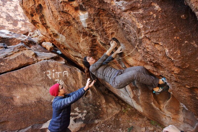 Bouldering in Hueco Tanks on 12/06/2019 with Blue Lizard Climbing and Yoga

Filename: SRM_20191206_1043370.jpg
Aperture: f/4.5
Shutter Speed: 1/250
Body: Canon EOS-1D Mark II
Lens: Canon EF 16-35mm f/2.8 L