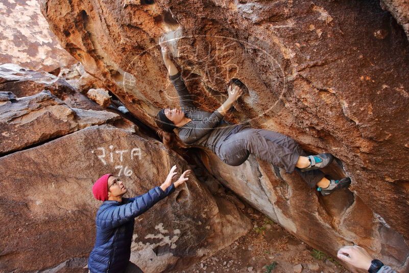 Bouldering in Hueco Tanks on 12/06/2019 with Blue Lizard Climbing and Yoga

Filename: SRM_20191206_1043380.jpg
Aperture: f/4.5
Shutter Speed: 1/250
Body: Canon EOS-1D Mark II
Lens: Canon EF 16-35mm f/2.8 L