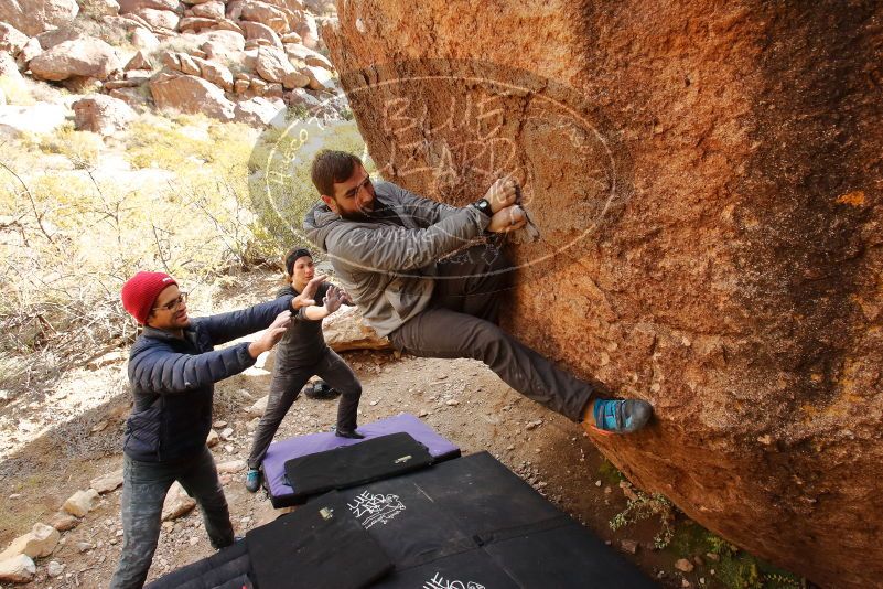 Bouldering in Hueco Tanks on 12/06/2019 with Blue Lizard Climbing and Yoga

Filename: SRM_20191206_1136540.jpg
Aperture: f/7.1
Shutter Speed: 1/250
Body: Canon EOS-1D Mark II
Lens: Canon EF 16-35mm f/2.8 L