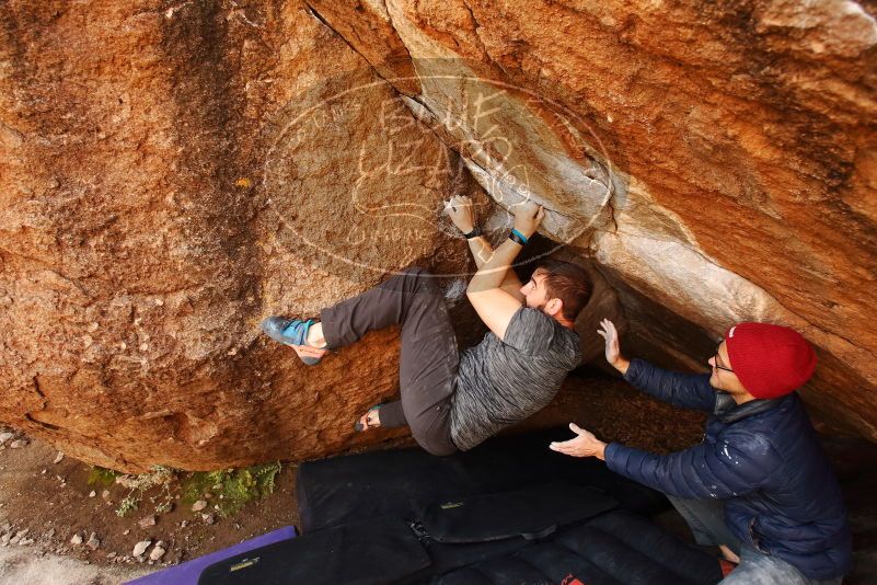 Bouldering in Hueco Tanks on 12/06/2019 with Blue Lizard Climbing and Yoga

Filename: SRM_20191206_1155450.jpg
Aperture: f/4.5
Shutter Speed: 1/250
Body: Canon EOS-1D Mark II
Lens: Canon EF 16-35mm f/2.8 L