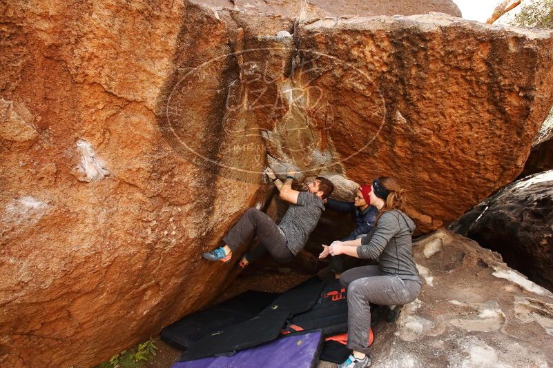 Bouldering in Hueco Tanks on 12/06/2019 with Blue Lizard Climbing and Yoga

Filename: SRM_20191206_1204100.jpg
Aperture: f/5.6
Shutter Speed: 1/250
Body: Canon EOS-1D Mark II
Lens: Canon EF 16-35mm f/2.8 L