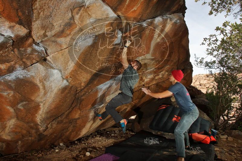 Bouldering in Hueco Tanks on 12/06/2019 with Blue Lizard Climbing and Yoga

Filename: SRM_20191206_1247240.jpg
Aperture: f/8.0
Shutter Speed: 1/250
Body: Canon EOS-1D Mark II
Lens: Canon EF 16-35mm f/2.8 L