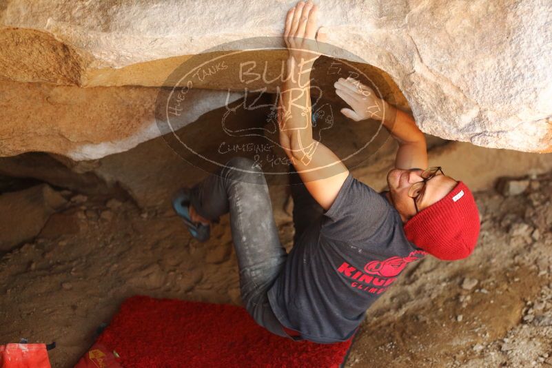 Bouldering in Hueco Tanks on 12/06/2019 with Blue Lizard Climbing and Yoga

Filename: SRM_20191206_1327151.jpg
Aperture: f/2.8
Shutter Speed: 1/250
Body: Canon EOS-1D Mark II
Lens: Canon EF 50mm f/1.8 II