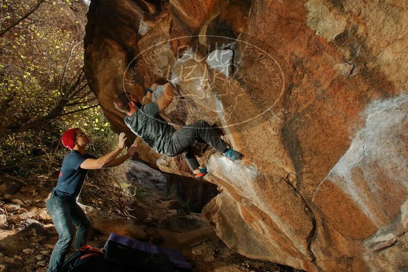 Bouldering in Hueco Tanks on 12/06/2019 with Blue Lizard Climbing and Yoga

Filename: SRM_20191206_1337130.jpg
Aperture: f/7.1
Shutter Speed: 1/250
Body: Canon EOS-1D Mark II
Lens: Canon EF 16-35mm f/2.8 L