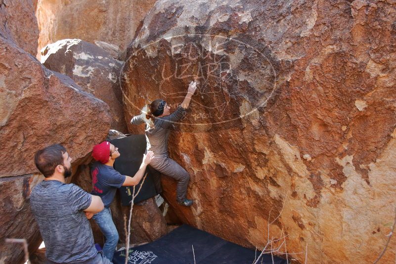 Bouldering in Hueco Tanks on 12/06/2019 with Blue Lizard Climbing and Yoga

Filename: SRM_20191206_1413070.jpg
Aperture: f/3.5
Shutter Speed: 1/250
Body: Canon EOS-1D Mark II
Lens: Canon EF 16-35mm f/2.8 L