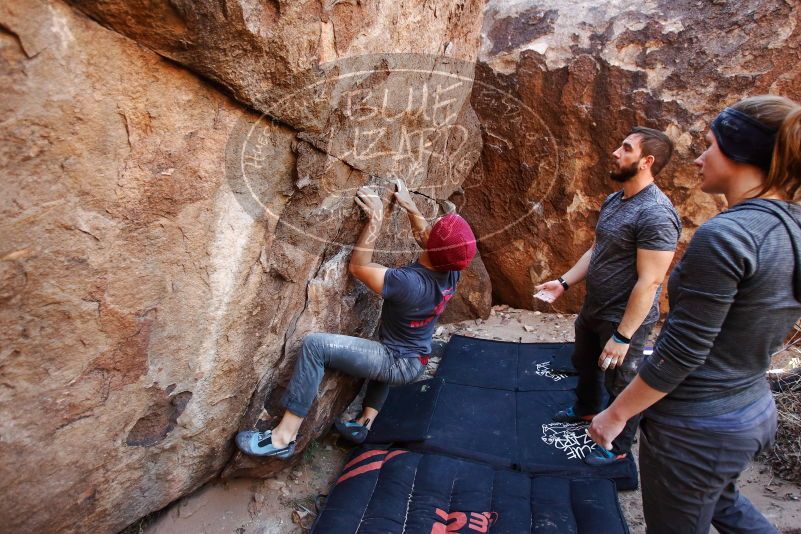 Bouldering in Hueco Tanks on 12/06/2019 with Blue Lizard Climbing and Yoga

Filename: SRM_20191206_1417410.jpg
Aperture: f/3.2
Shutter Speed: 1/250
Body: Canon EOS-1D Mark II
Lens: Canon EF 16-35mm f/2.8 L