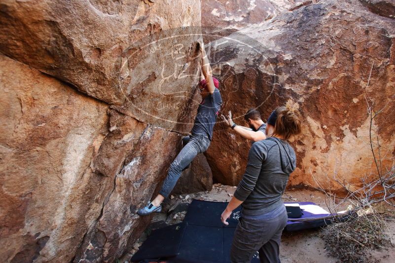 Bouldering in Hueco Tanks on 12/06/2019 with Blue Lizard Climbing and Yoga

Filename: SRM_20191206_1417540.jpg
Aperture: f/3.5
Shutter Speed: 1/250
Body: Canon EOS-1D Mark II
Lens: Canon EF 16-35mm f/2.8 L