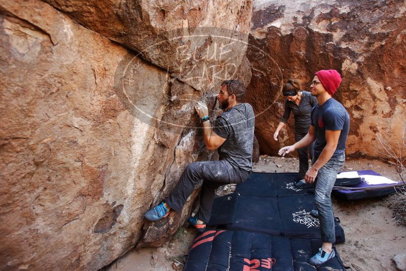 Bouldering in Hueco Tanks on 12/06/2019 with Blue Lizard Climbing and Yoga

Filename: SRM_20191206_1420060.jpg
Aperture: f/3.5
Shutter Speed: 1/250
Body: Canon EOS-1D Mark II
Lens: Canon EF 16-35mm f/2.8 L