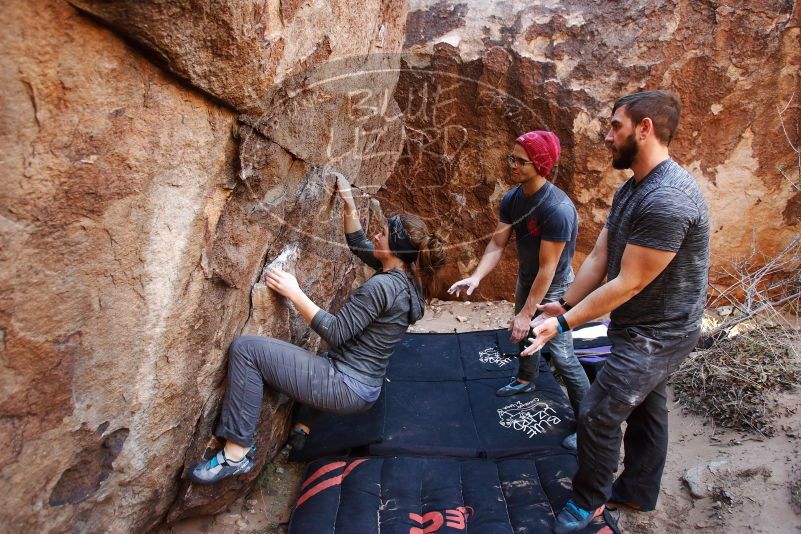 Bouldering in Hueco Tanks on 12/06/2019 with Blue Lizard Climbing and Yoga

Filename: SRM_20191206_1422250.jpg
Aperture: f/3.2
Shutter Speed: 1/250
Body: Canon EOS-1D Mark II
Lens: Canon EF 16-35mm f/2.8 L