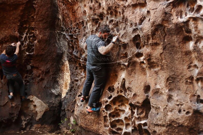 Bouldering in Hueco Tanks on 12/06/2019 with Blue Lizard Climbing and Yoga

Filename: SRM_20191206_1523140.jpg
Aperture: f/2.8
Shutter Speed: 1/250
Body: Canon EOS-1D Mark II
Lens: Canon EF 50mm f/1.8 II