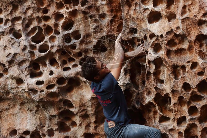 Bouldering in Hueco Tanks on 12/06/2019 with Blue Lizard Climbing and Yoga

Filename: SRM_20191206_1530330.jpg
Aperture: f/3.2
Shutter Speed: 1/200
Body: Canon EOS-1D Mark II
Lens: Canon EF 50mm f/1.8 II