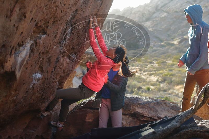 Bouldering in Hueco Tanks on 12/15/2019 with Blue Lizard Climbing and Yoga

Filename: SRM_20191215_1642410.jpg
Aperture: f/4.0
Shutter Speed: 1/250
Body: Canon EOS-1D Mark II
Lens: Canon EF 50mm f/1.8 II