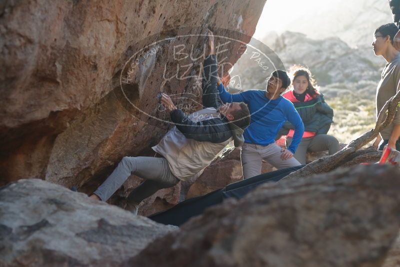 Bouldering in Hueco Tanks on 12/15/2019 with Blue Lizard Climbing and Yoga

Filename: SRM_20191215_1654450.jpg
Aperture: f/2.8
Shutter Speed: 1/250
Body: Canon EOS-1D Mark II
Lens: Canon EF 50mm f/1.8 II