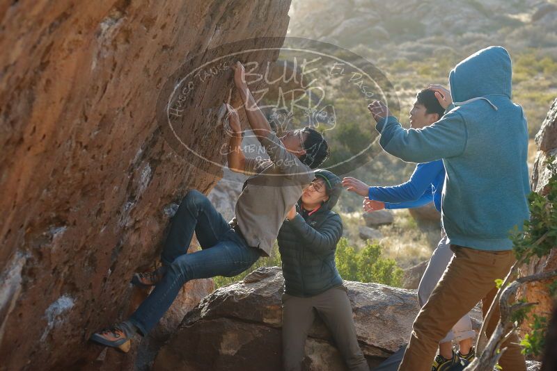 Bouldering in Hueco Tanks on 12/15/2019 with Blue Lizard Climbing and Yoga

Filename: SRM_20191215_1709080.jpg
Aperture: f/4.0
Shutter Speed: 1/250
Body: Canon EOS-1D Mark II
Lens: Canon EF 50mm f/1.8 II