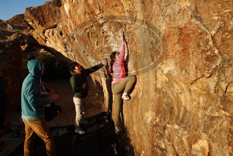 Bouldering in Hueco Tanks on 12/15/2019 with Blue Lizard Climbing and Yoga

Filename: SRM_20191215_1735110.jpg
Aperture: f/6.3
Shutter Speed: 1/250
Body: Canon EOS-1D Mark II
Lens: Canon EF 16-35mm f/2.8 L