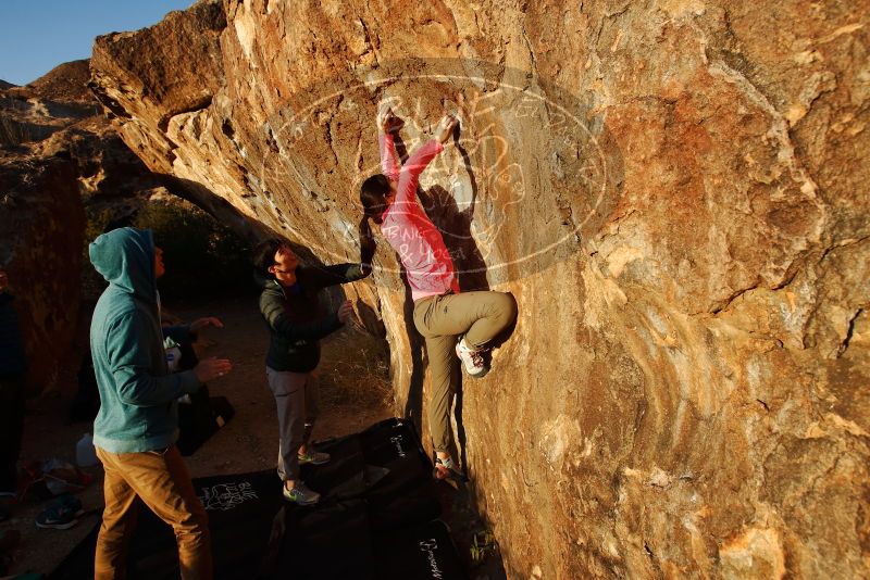 Bouldering in Hueco Tanks on 12/15/2019 with Blue Lizard Climbing and Yoga

Filename: SRM_20191215_1735180.jpg
Aperture: f/6.3
Shutter Speed: 1/250
Body: Canon EOS-1D Mark II
Lens: Canon EF 16-35mm f/2.8 L