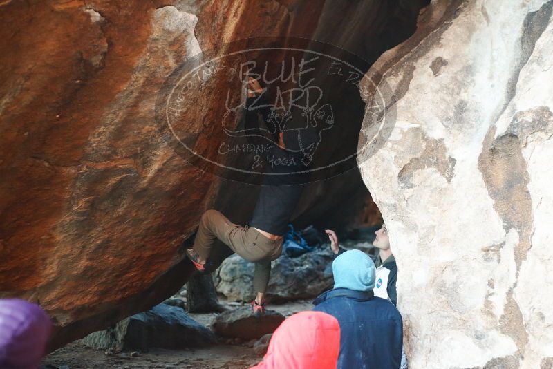 Bouldering in Hueco Tanks on 12/16/2019 with Blue Lizard Climbing and Yoga

Filename: SRM_20191216_1747210.jpg
Aperture: f/2.5
Shutter Speed: 1/250
Body: Canon EOS-1D Mark II
Lens: Canon EF 50mm f/1.8 II