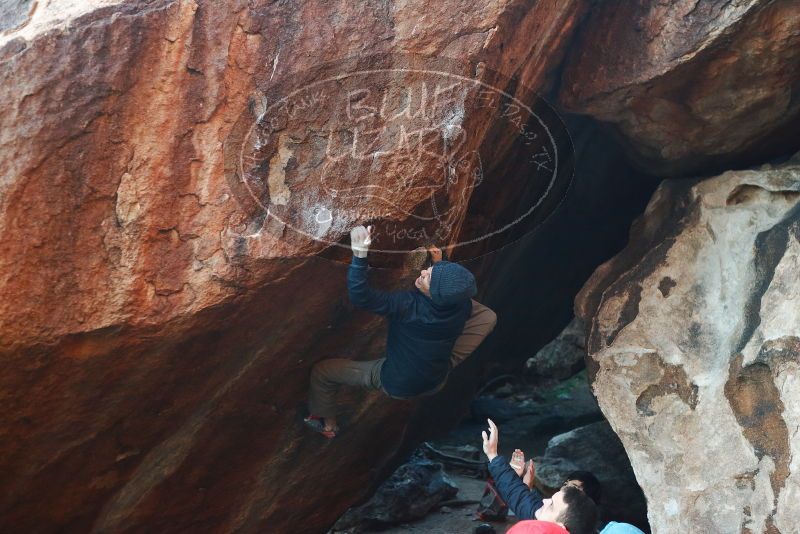 Bouldering in Hueco Tanks on 12/16/2019 with Blue Lizard Climbing and Yoga

Filename: SRM_20191216_1747520.jpg
Aperture: f/3.2
Shutter Speed: 1/250
Body: Canon EOS-1D Mark II
Lens: Canon EF 50mm f/1.8 II