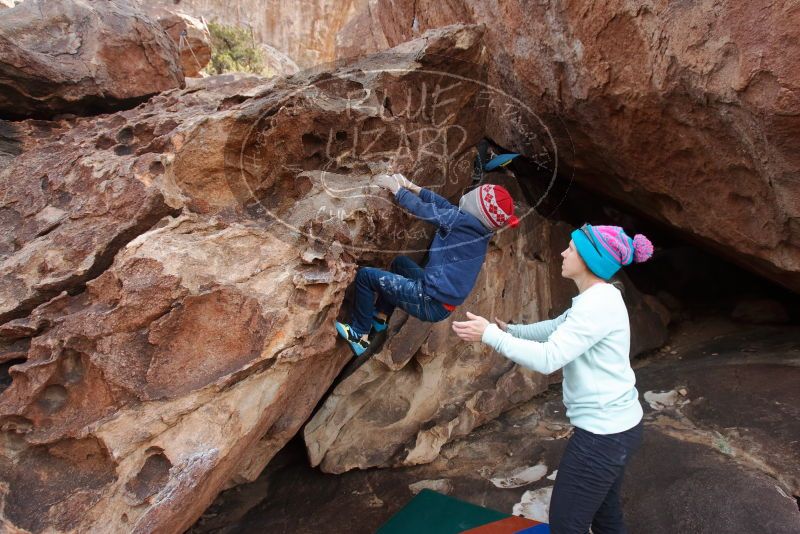 Bouldering in Hueco Tanks on 12/23/2019 with Blue Lizard Climbing and Yoga

Filename: SRM_20191223_1431060.jpg
Aperture: f/5.6
Shutter Speed: 1/250
Body: Canon EOS-1D Mark II
Lens: Canon EF 16-35mm f/2.8 L