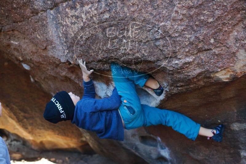 Bouldering in Hueco Tanks on 12/27/2019 with Blue Lizard Climbing and Yoga

Filename: SRM_20191227_1027400.jpg
Aperture: f/2.8
Shutter Speed: 1/320
Body: Canon EOS-1D Mark II
Lens: Canon EF 50mm f/1.8 II