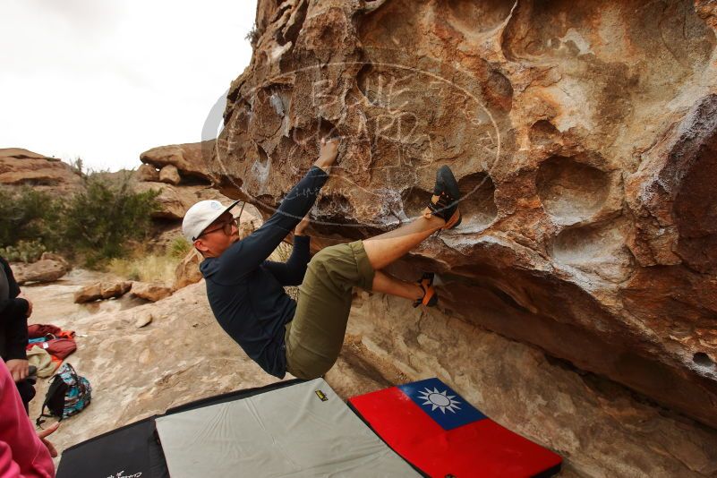 Bouldering in Hueco Tanks on 12/28/2019 with Blue Lizard Climbing and Yoga

Filename: SRM_20191228_1122340.jpg
Aperture: f/5.6
Shutter Speed: 1/400
Body: Canon EOS-1D Mark II
Lens: Canon EF 16-35mm f/2.8 L