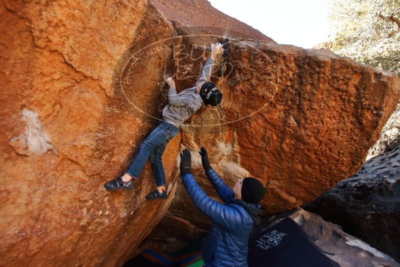 Bouldering in Hueco Tanks on 12/31/2019 with Blue Lizard Climbing and Yoga

Filename: SRM_20191231_1059450.jpg
Aperture: f/2.8
Shutter Speed: 1/250
Body: Canon EOS-1D Mark II
Lens: Canon EF 16-35mm f/2.8 L