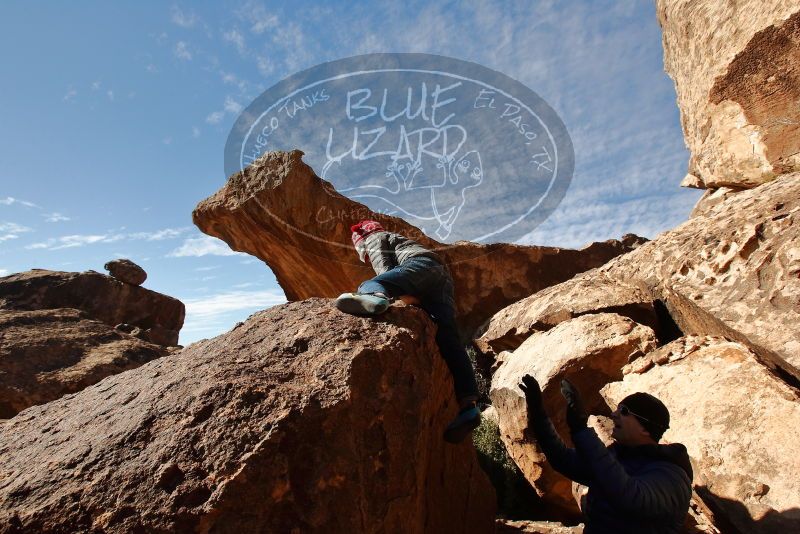 Bouldering in Hueco Tanks on 12/31/2019 with Blue Lizard Climbing and Yoga

Filename: SRM_20191231_1237540.jpg
Aperture: f/9.0
Shutter Speed: 1/500
Body: Canon EOS-1D Mark II
Lens: Canon EF 16-35mm f/2.8 L