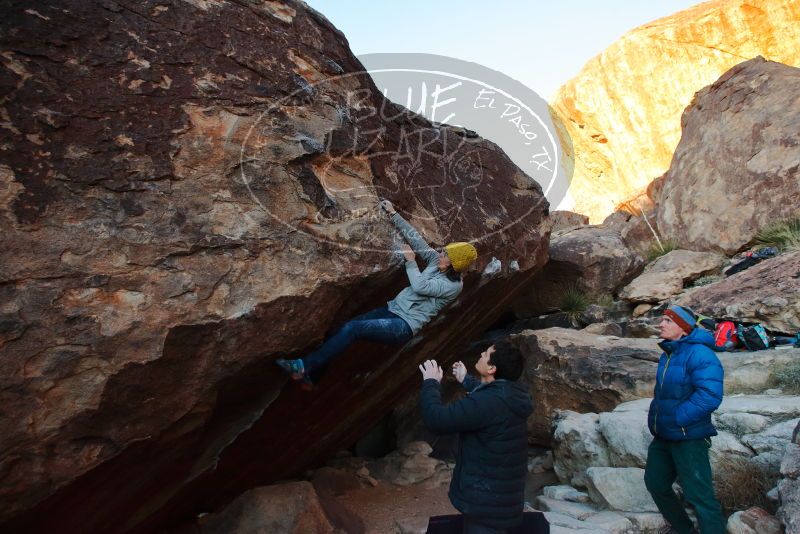 Bouldering in Hueco Tanks on 01/03/2020 with Blue Lizard Climbing and Yoga

Filename: SRM_20200103_1809330.jpg
Aperture: f/4.5
Shutter Speed: 1/250
Body: Canon EOS-1D Mark II
Lens: Canon EF 16-35mm f/2.8 L