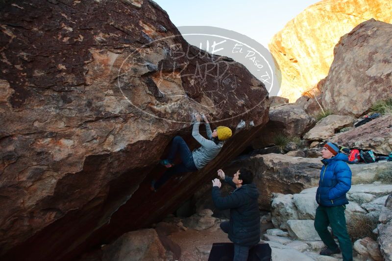 Bouldering in Hueco Tanks on 01/03/2020 with Blue Lizard Climbing and Yoga

Filename: SRM_20200103_1809380.jpg
Aperture: f/4.5
Shutter Speed: 1/250
Body: Canon EOS-1D Mark II
Lens: Canon EF 16-35mm f/2.8 L