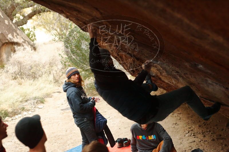 Bouldering in Hueco Tanks on 01/02/2020 with Blue Lizard Climbing and Yoga

Filename: SRM_20200102_1502070.jpg
Aperture: f/3.2
Shutter Speed: 1/250
Body: Canon EOS-1D Mark II
Lens: Canon EF 50mm f/1.8 II