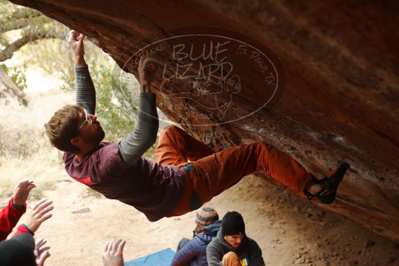 Bouldering in Hueco Tanks on 01/02/2020 with Blue Lizard Climbing and Yoga

Filename: SRM_20200102_1503490.jpg
Aperture: f/3.2
Shutter Speed: 1/250
Body: Canon EOS-1D Mark II
Lens: Canon EF 50mm f/1.8 II