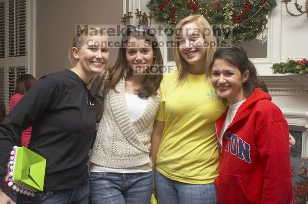 Christy Carr, Meghan Doege, Caitlin Millner, and Rheem Hafez (from left) at the Alpha Delta Pi Christmas party, Sunday, December 10, 2006.

Filename: SRM_20061210_1915382.jpg
Aperture: f/7.1
Shutter Speed: 1/100
Body: Canon EOS 20D
Lens: Canon EF-S 18-55mm f/3.5-5.6