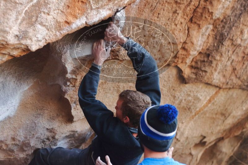 Bouldering in Hueco Tanks on 01/04/2020 with Blue Lizard Climbing and Yoga

Filename: SRM_20200104_1256520.jpg
Aperture: f/2.8
Shutter Speed: 1/250
Body: Canon EOS-1D Mark II
Lens: Canon EF 50mm f/1.8 II