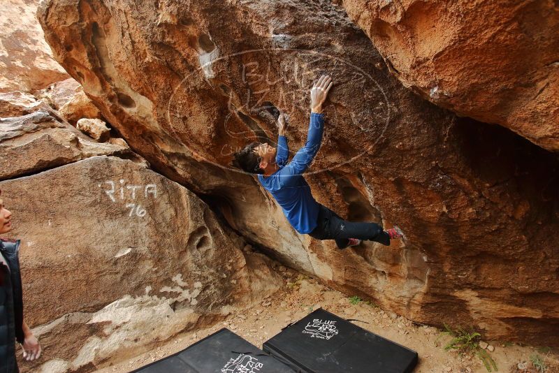 Bouldering in Hueco Tanks on 01/16/2020 with Blue Lizard Climbing and Yoga

Filename: SRM_20200116_1035300.jpg
Aperture: f/4.0
Shutter Speed: 1/320
Body: Canon EOS-1D Mark II
Lens: Canon EF 16-35mm f/2.8 L