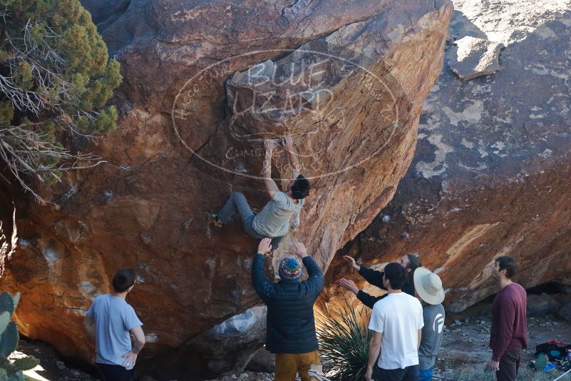 Bouldering in Hueco Tanks on 01/18/2020 with Blue Lizard Climbing and Yoga

Filename: SRM_20200118_1119250.jpg
Aperture: f/5.0
Shutter Speed: 1/250
Body: Canon EOS-1D Mark II
Lens: Canon EF 50mm f/1.8 II