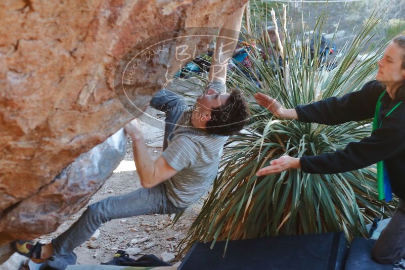 Bouldering in Hueco Tanks on 01/18/2020 with Blue Lizard Climbing and Yoga

Filename: SRM_20200118_1133430.jpg
Aperture: f/2.8
Shutter Speed: 1/250
Body: Canon EOS-1D Mark II
Lens: Canon EF 50mm f/1.8 II