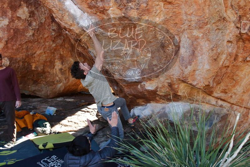 Bouldering in Hueco Tanks on 01/18/2020 with Blue Lizard Climbing and Yoga

Filename: SRM_20200118_1142530.jpg
Aperture: f/6.3
Shutter Speed: 1/250
Body: Canon EOS-1D Mark II
Lens: Canon EF 16-35mm f/2.8 L