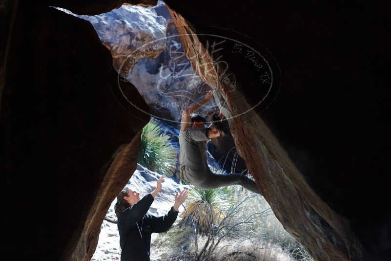 Bouldering in Hueco Tanks on 01/18/2020 with Blue Lizard Climbing and Yoga

Filename: SRM_20200118_1317560.jpg
Aperture: f/5.6
Shutter Speed: 1/250
Body: Canon EOS-1D Mark II
Lens: Canon EF 50mm f/1.8 II