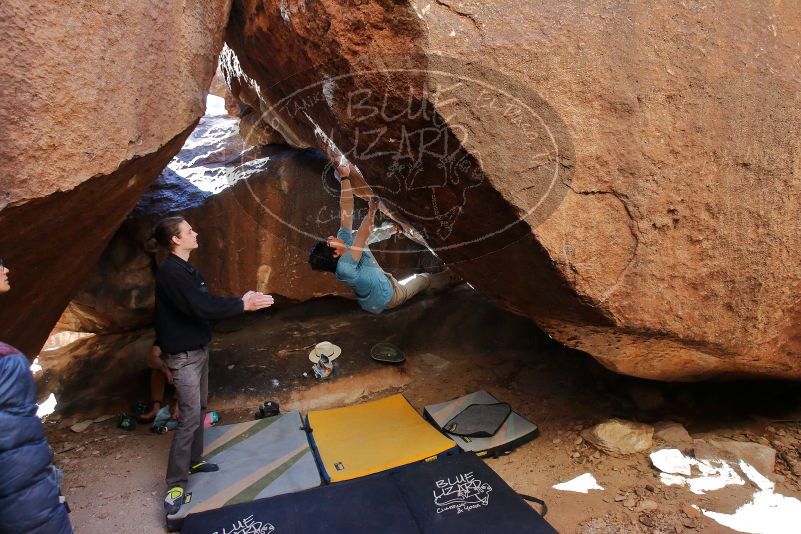 Bouldering in Hueco Tanks on 01/18/2020 with Blue Lizard Climbing and Yoga

Filename: SRM_20200118_1523340.jpg
Aperture: f/5.0
Shutter Speed: 1/250
Body: Canon EOS-1D Mark II
Lens: Canon EF 16-35mm f/2.8 L