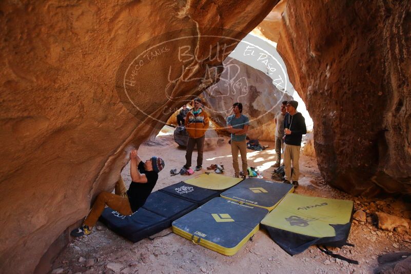 Bouldering in Hueco Tanks on 01/18/2020 with Blue Lizard Climbing and Yoga

Filename: SRM_20200118_1543120.jpg
Aperture: f/2.8
Shutter Speed: 1/250
Body: Canon EOS-1D Mark II
Lens: Canon EF 16-35mm f/2.8 L