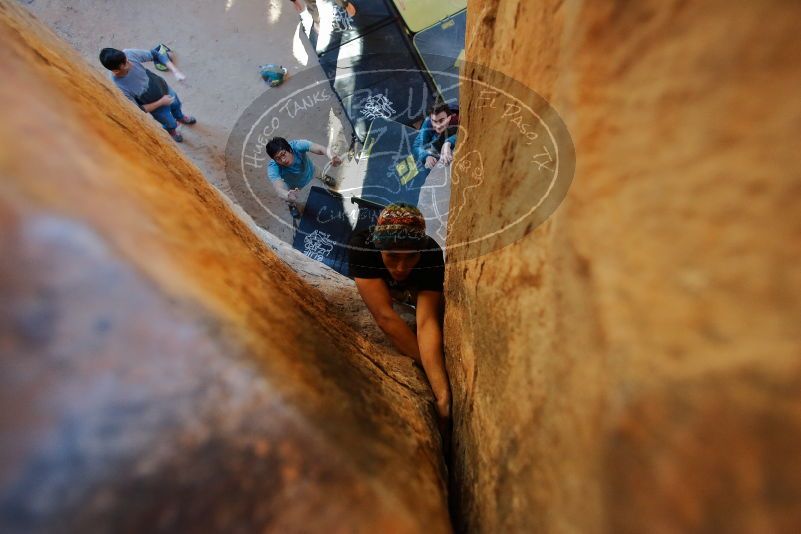 Bouldering in Hueco Tanks on 01/18/2020 with Blue Lizard Climbing and Yoga

Filename: SRM_20200118_1611130.jpg
Aperture: f/2.8
Shutter Speed: 1/100
Body: Canon EOS-1D Mark II
Lens: Canon EF 16-35mm f/2.8 L