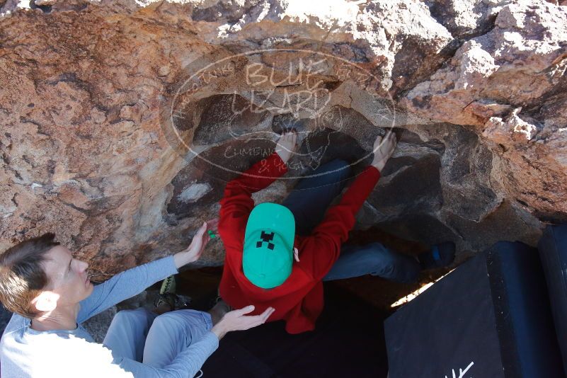 Bouldering in Hueco Tanks on 01/19/2020 with Blue Lizard Climbing and Yoga

Filename: SRM_20200119_1455340.jpg
Aperture: f/5.6
Shutter Speed: 1/320
Body: Canon EOS-1D Mark II
Lens: Canon EF 16-35mm f/2.8 L