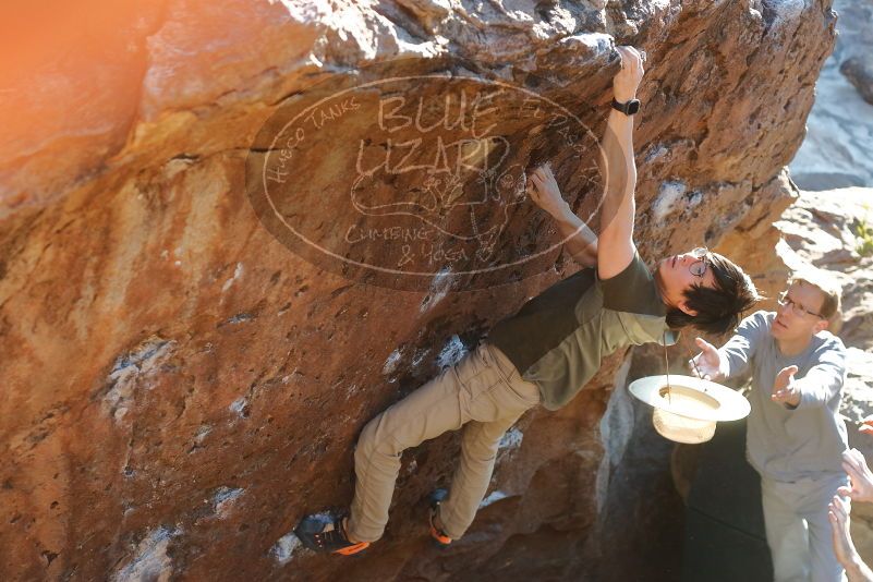 Bouldering in Hueco Tanks on 01/19/2020 with Blue Lizard Climbing and Yoga

Filename: SRM_20200119_1722170.jpg
Aperture: f/4.0
Shutter Speed: 1/320
Body: Canon EOS-1D Mark II
Lens: Canon EF 50mm f/1.8 II