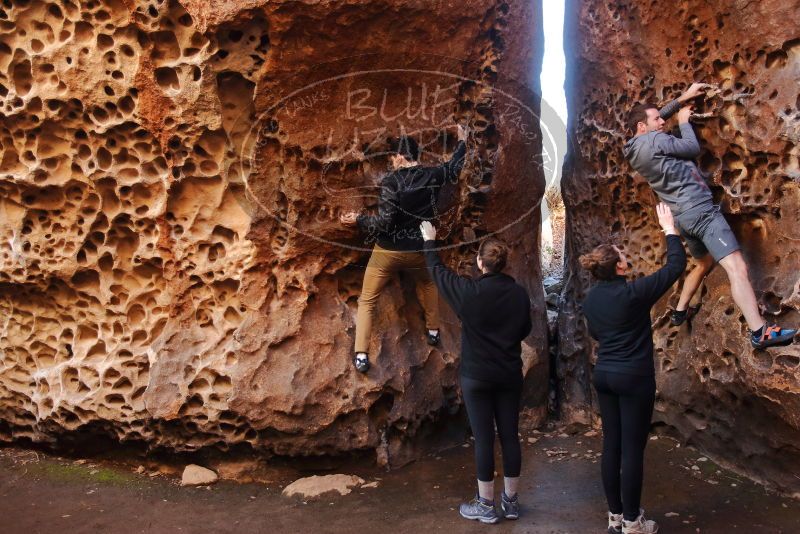 Bouldering in Hueco Tanks on 01/26/2020 with Blue Lizard Climbing and Yoga

Filename: SRM_20200126_1224100.jpg
Aperture: f/3.2
Shutter Speed: 1/125
Body: Canon EOS-1D Mark II
Lens: Canon EF 16-35mm f/2.8 L