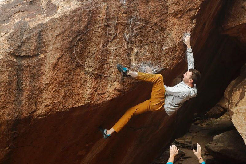 Bouldering in Hueco Tanks on 01/27/2020 with Blue Lizard Climbing and Yoga

Filename: SRM_20200127_1136030.jpg
Aperture: f/6.3
Shutter Speed: 1/320
Body: Canon EOS-1D Mark II
Lens: Canon EF 50mm f/1.8 II