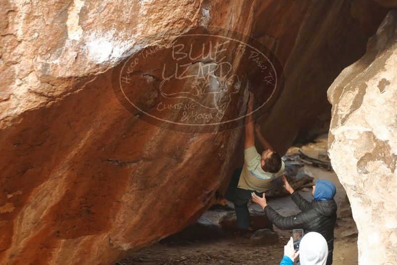 Bouldering in Hueco Tanks on 01/27/2020 with Blue Lizard Climbing and Yoga

Filename: SRM_20200127_1144040.jpg
Aperture: f/3.2
Shutter Speed: 1/320
Body: Canon EOS-1D Mark II
Lens: Canon EF 50mm f/1.8 II